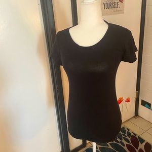 Black scoop neck t-shirt